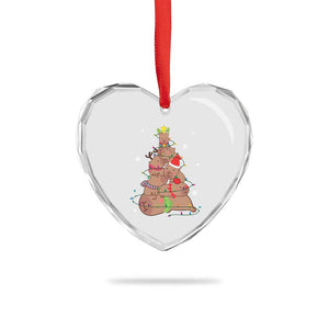 Funny Capybara Xmas Tree Heart Crystal Glass Ornament TS09 Print Your Wear