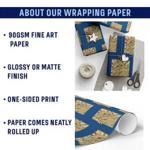 Funny Cat Bite Horror Anime Crazy Kitten Japanese Wrapping Paper Roll TS11 Print Your Wear