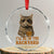Funny Cat Bourbon Lover Crystal Glass Ornament I Will Be In The Backyard Cigar Meme TS12 Transparent Glass 3'' Circle Print Your Wear