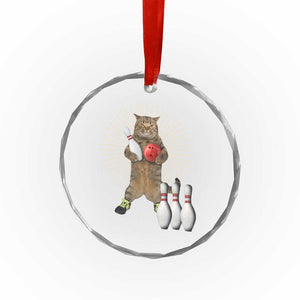 Funny Cat Bowling Meme Crystal Glass Ornament Gift For Bowlers TS12 Print Your Wear