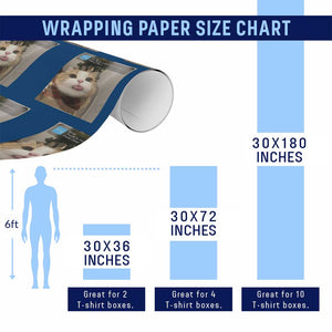 Funny Cat Christmas Wrapping Paper Roll Ring There is Motion at Your Front Door Meme Xmas Tree TS10 Print Your Wear