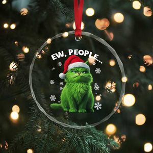 Funny Cat Crystal Glass Ornament Ew People Xmas Gag Gift TS10 Print Your Wear