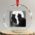 Funny Cat Crystal Glass Ornament I Do Not Think Therefore I Do Not Am Goth Emo Grunge Witchy TS10 Transparent Glass 3'' Circle Print Your Wear