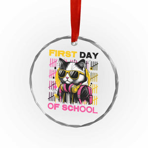 Funny Cat First Day Of School Crystal Glass Ornament Back To School Gift For Kids TS12 Print Your Wear