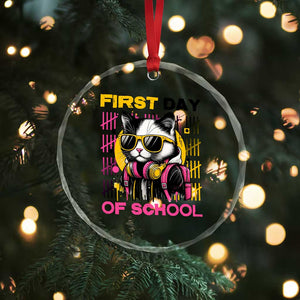 Funny Cat First Day Of School Crystal Glass Ornament Back To School Gift For Kids TS12 Print Your Wear