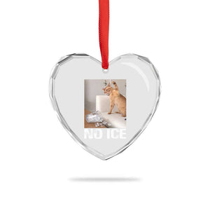 Funny Cat Meme No Ice Heart Crystal Glass Ornament Subtle FDT Political Satire Satirical Humor TS10 Print Your Wear