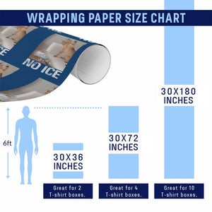 Funny Cat Meme No Ice Wrapping Paper Roll Subtle FDT Political Satire Satirical Humor TS10 Print Your Wear