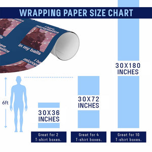 Funny Cat Meme Wrapping Paper Roll I Have Microplastics In My Balls Dank Meme TS10 Print Your Wear