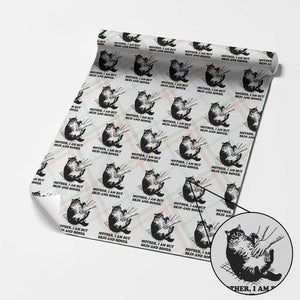 Funny Cat Mom Cat Lover Wrapping Paper Roll Mother I Am But Skin and Bones TS14 Christmas Plaid Print Your Wear