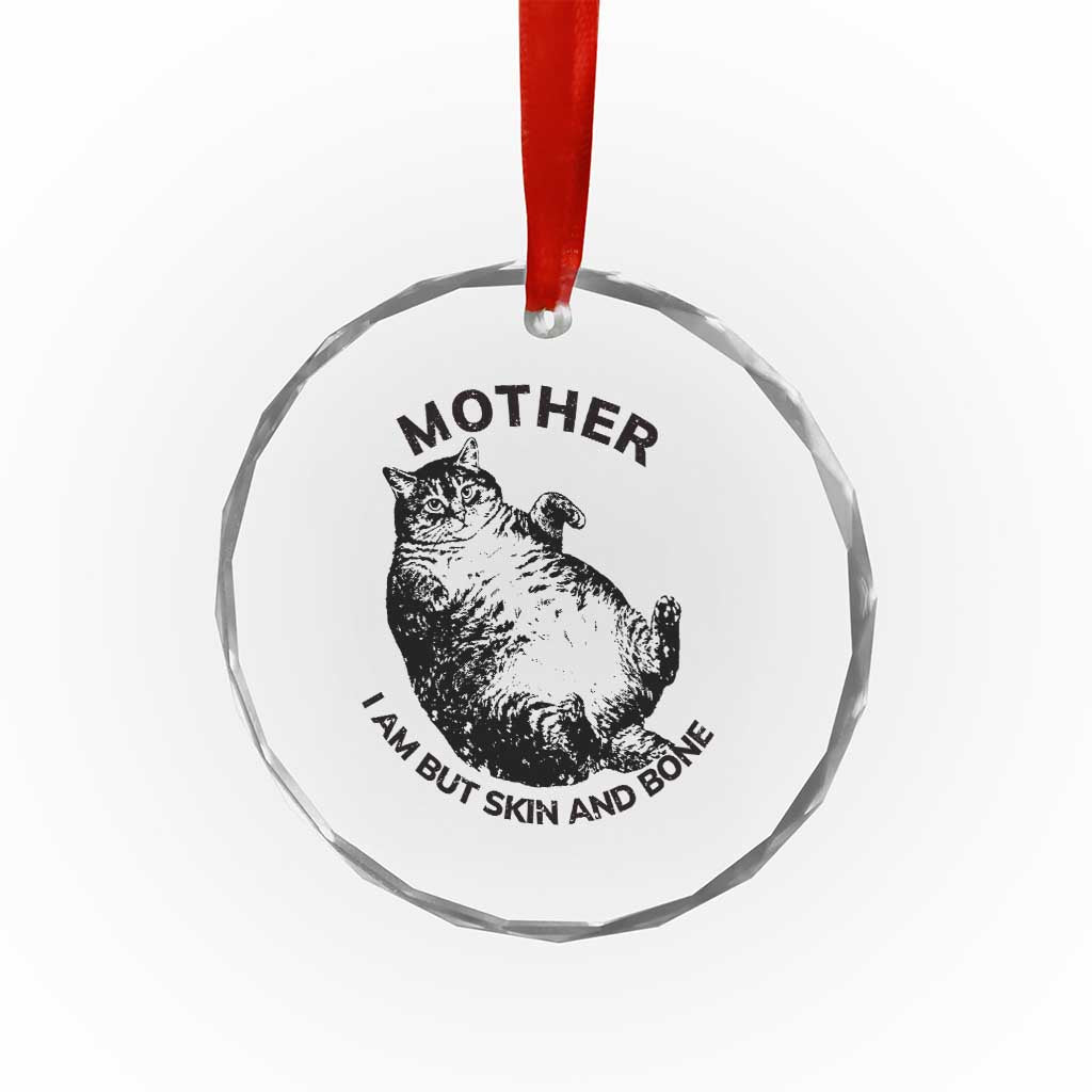 Funny Cat Mother I Am But Skin And Bone Crystal Glass Ornament TS11 Print Your Wear