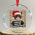 Funny Cat Mugshot Christmas Crystal Glass Ornament I Will Protect You Kitten No Matter What TS14 Transparent Glass 3'' Circle Print Your Wear