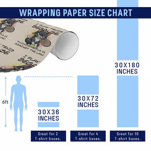 Funny Cat Plays Tennis Wrapping Paper Roll Because Punching People Is Against The Law TS12 Print Your Wear