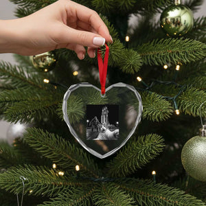 Funny Cat Selfie with Bigfoot Heart Crystal Glass Ornament Back To The Moon Mission 2026 TS14 Print Your Wear