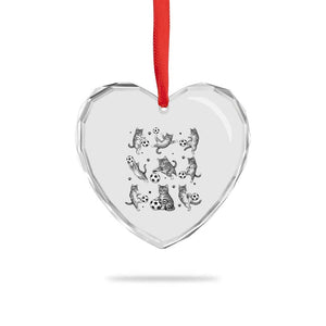 Funny Cat Soccer Player Heart Crystal Glass Ornament Gift For Soccer Lovers TS12 Print Your Wear