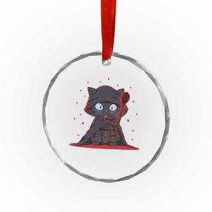 Funny Cat Vader Kitten Playing Darts Crystal Glass Ornament Space Scifi Dartist Gift TS12 Print Your Wear