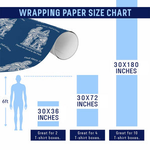 Funny Catholic Faith Humor Wrapping Paper Roll Hail Mary Full of Grace Punch the Devil in the Face TS02 Print Your Wear