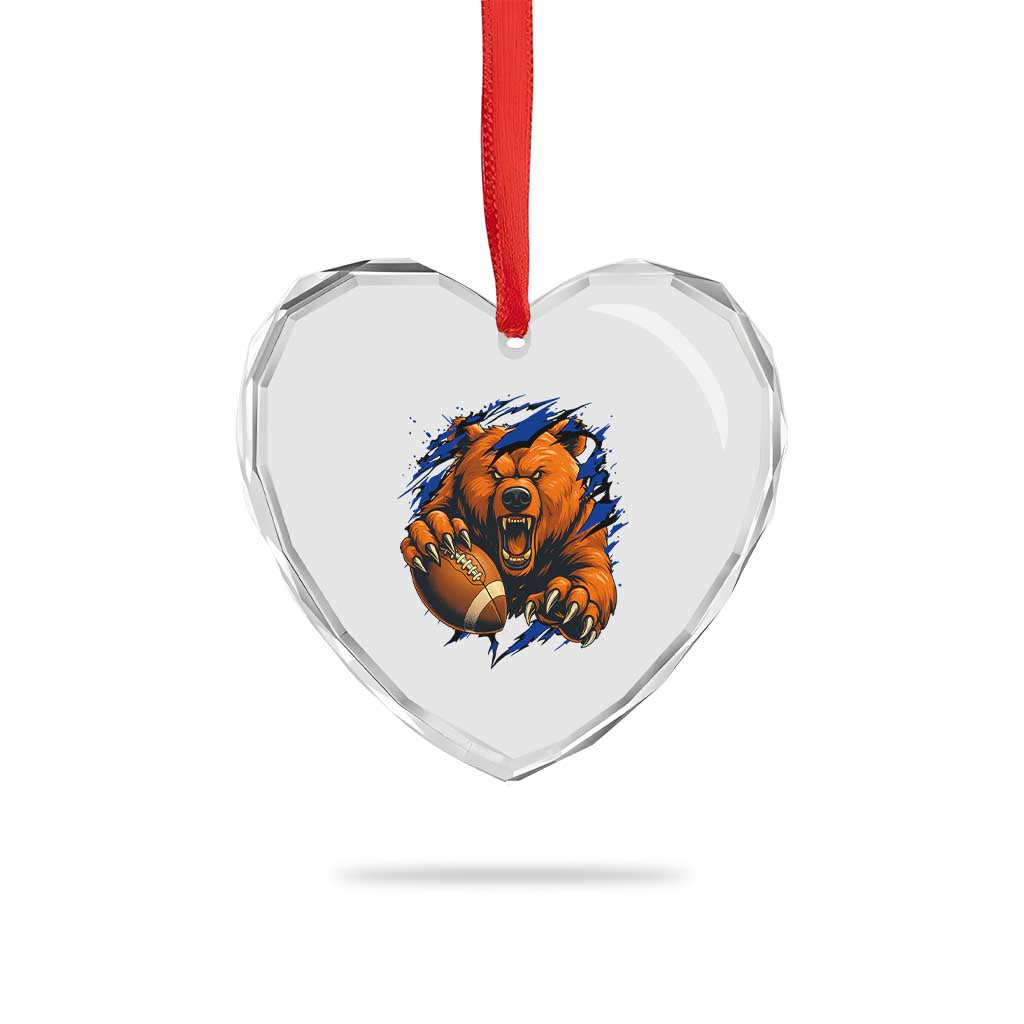 Funny CFB Game Day Heart Crystal Glass Ornament Football Lover TS11 Print Your Wear