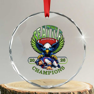 Funny Champion Seattle Dominates New England Crystal Glass Ornament 12s Fan Pride TS12 Transparent Glass 3'' Circle Print Your Wear