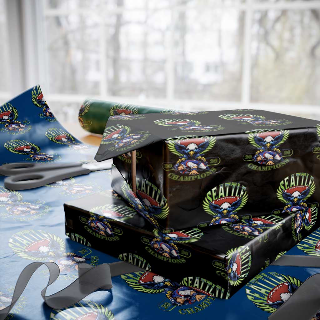 Funny Champion Seattle Dominates New England Wrapping Paper Roll 12s Fan Pride TS12 Black Print Your Wear