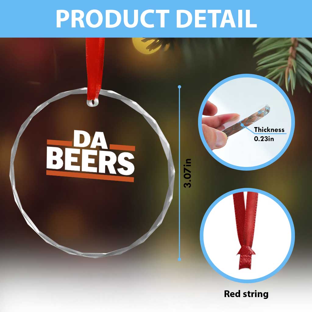 Funny Chicago Beer Lover Crystal Glass Ornament Beer Day Drinking Party TS11 Print Your Wear