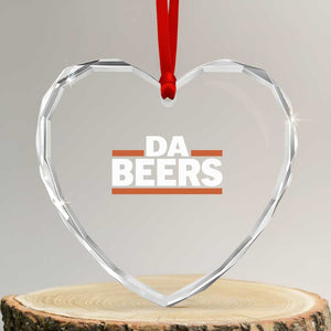 Funny Chicago Beer Lover Heart Crystal Glass Ornament Beer Day Drinking Party TS11 Transparent Glass 3'' Heart Print Your Wear