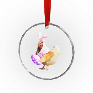 Funny Chicken Bunny Crystal Glass Ornament Happy Easter Eggs Farm TS02 Print Your Wear