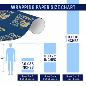 Funny Chicken Game Dont Look At The Chicken Wrapping Paper Roll TS10 Print Your Wear