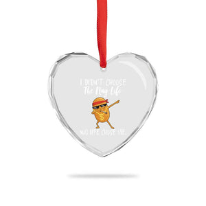 Funny Chicken Nug Life Heart Crystal Glass Ornament The Nug Life Chose Me TS12 Print Your Wear