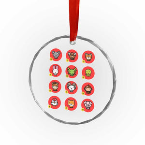 Funny Chinese New Year Zodiac Animals Crystal Glass Ornament TS11 Print Your Wear