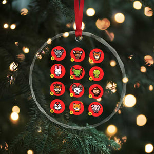 Funny Chinese New Year Zodiac Animals Crystal Glass Ornament TS11 Print Your Wear