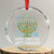 Funny Chrismukkah Crystal Glass Ornament Merry Xmas Happy Hanukkah Xmas Tree Jewish Menorah TS11 Transparent Glass 3'' Circle Print Your Wear