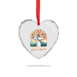 Funny Christian Easter Heart Crystal Glass Ornament Guess Whos Back Jesus Religious TS10 Print Your Wear