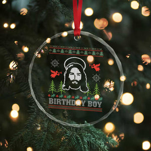 Funny Christian Xmas Crystal Glass Ornament Birthday Boy Jesus God Xmas Tree Angels TS11 Print Your Wear