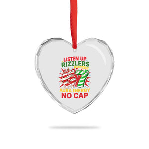 Funny Christmas 67 Meme Heart Crystal Glass Ornament Listen Up Rizzlers This Sigma Has 67 Aura Energy No Cap TS11 Print Your Wear