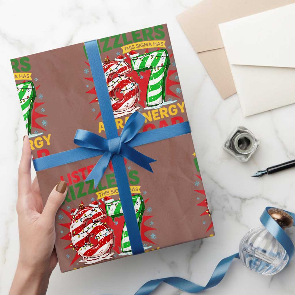 Funny Christmas 67 Meme Wrapping Paper Roll Listen Up Rizzlers This Sigma Has 67 Aura Energy No Cap TS11 Mocha Print Your Wear
