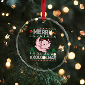 Funny Christmas Axolotl Crystal Glass Ornament Merry Axolotlmas Xmas Salamander TS11 Print Your Wear