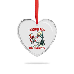 Funny Christmas Basketball Jersey Devil Heart Crystal Glass Ornament Hoops For The Holidays TS12 Print Your Wear