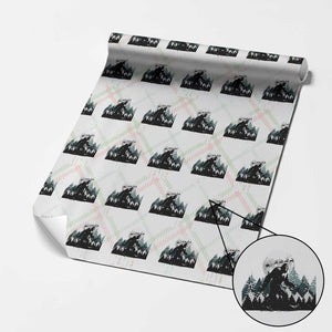 Funny Christmas Bigfoot Wrapping Paper Roll Believe Santa Sasquatch Snow TS11 Christmas Plaid Print Your Wear