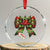 Funny Christmas Bow Present Costume Crystal Glass Ornament TS09 Transparent Glass 3'' Circle Print Your Wear