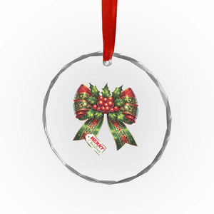 Funny Christmas Bow Present Costume Crystal Glass Ornament TS09 Print Your Wear
