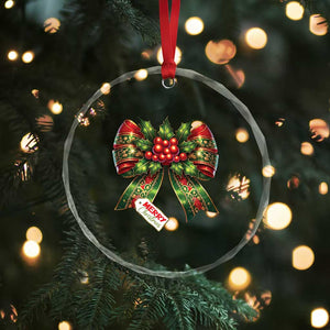 Funny Christmas Bow Present Costume Crystal Glass Ornament TS09 Print Your Wear