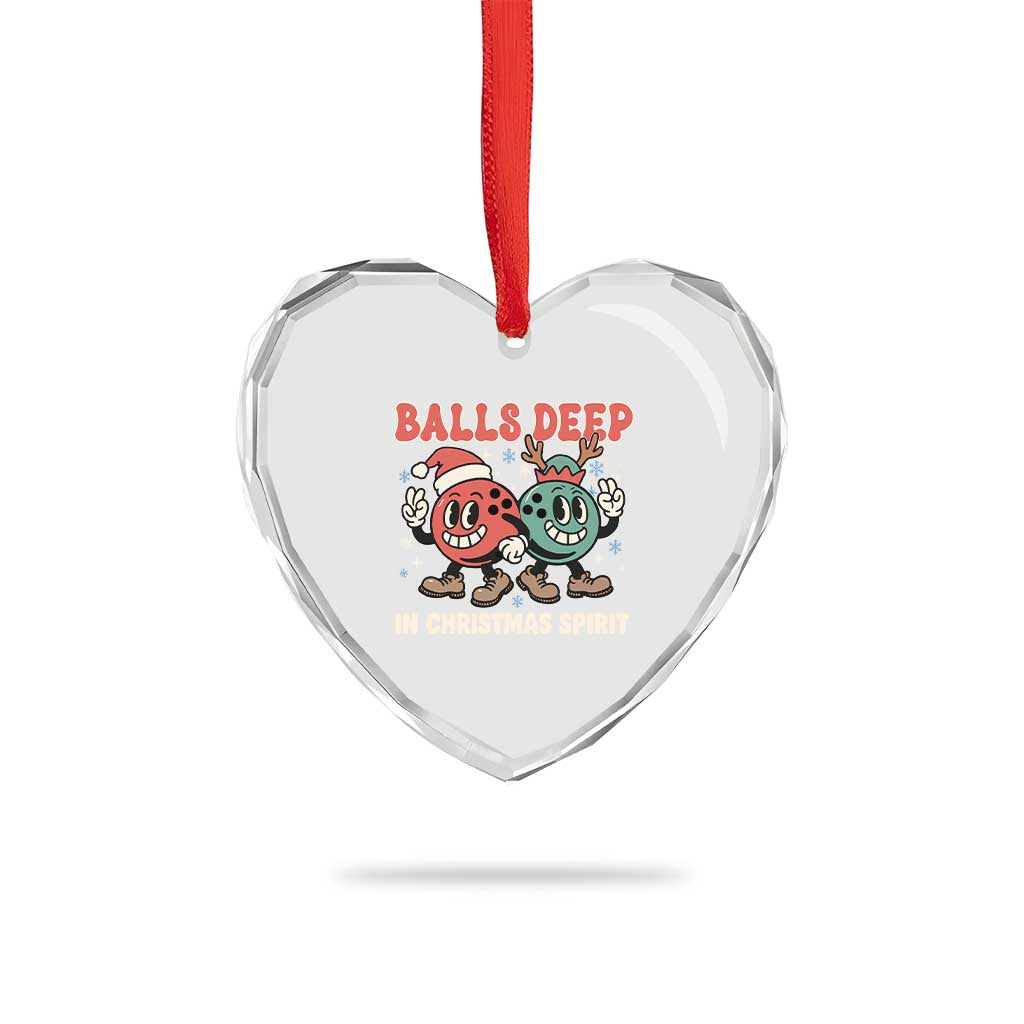 Funny Christmas Bowling Heart Crystal Glass Ornament Balls Deep In Christmas Spirit TS11 Print Your Wear