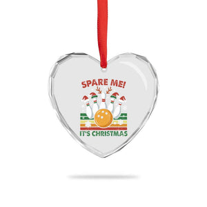 Funny Christmas Bowling Heart Crystal Glass Ornament Spare Me Its Xmas Festive Holiday TS11 Print Your Wear