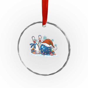 Funny Christmas Bowling Santa Hat Xmas Bowler Crystal Glass Ornament TS11 Print Your Wear
