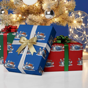 Funny Christmas Bowling Santa Hat Xmas Bowler Wrapping Paper Roll TS11 Print Your Wear