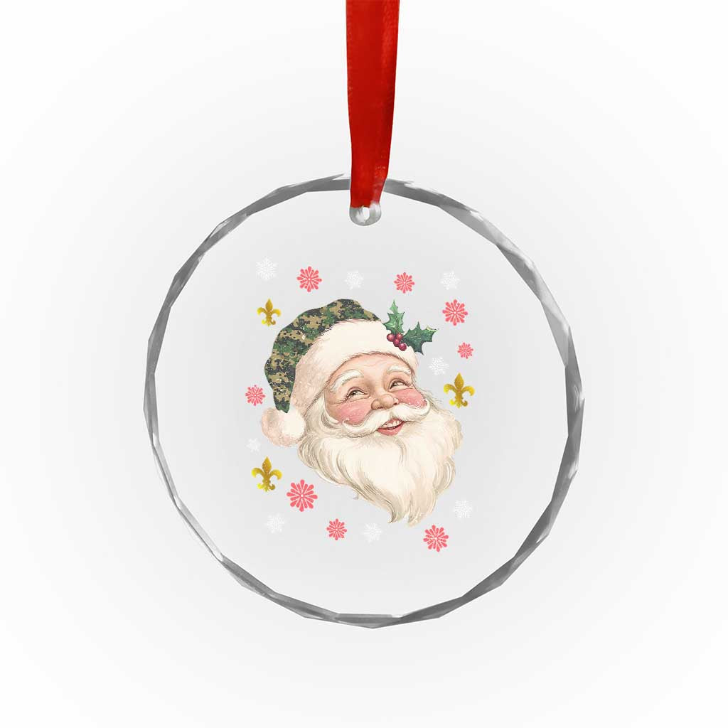 Funny Christmas Cajun Louisiana Santa Papa Noel Crystal Glass Ornament TS11 Print Your Wear
