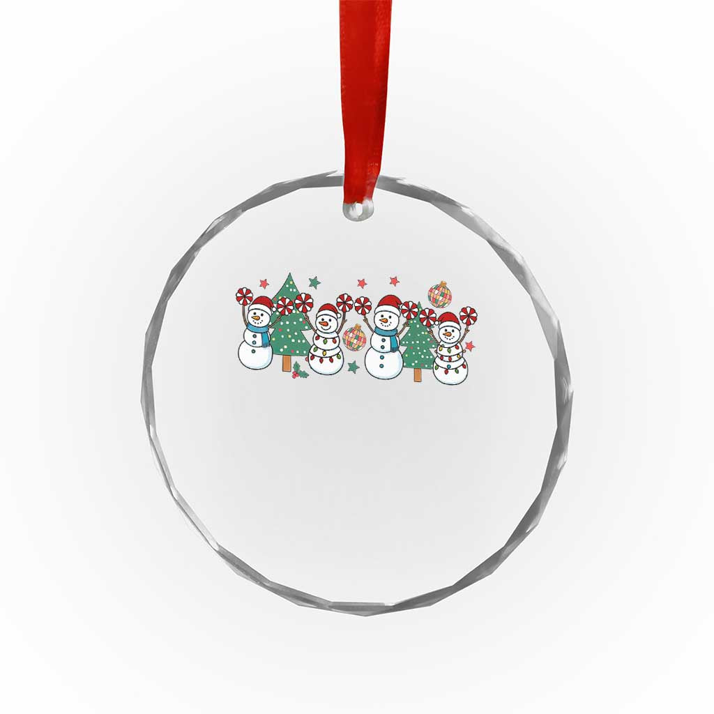 Funny Christmas Cheer Gift Crystal Glass Ornament Santa Snowman Cheerleaders TS12 Print Your Wear