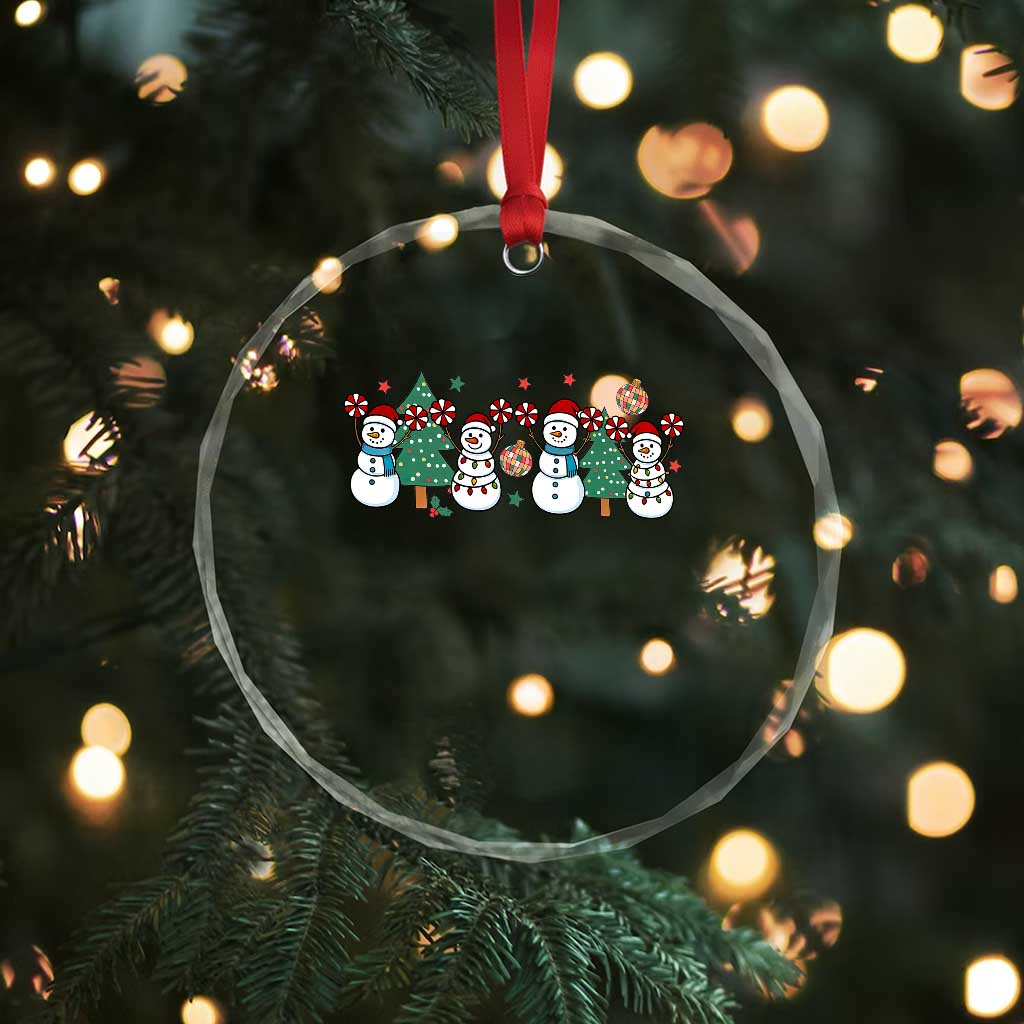 Funny Christmas Cheer Gift Crystal Glass Ornament Santa Snowman Cheerleaders TS12 Print Your Wear