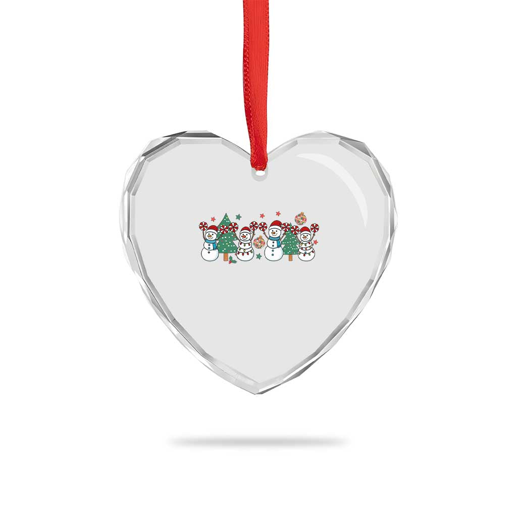 Funny Christmas Cheer Gift Heart Crystal Glass Ornament Santa Snowman Cheerleaders TS12 Print Your Wear