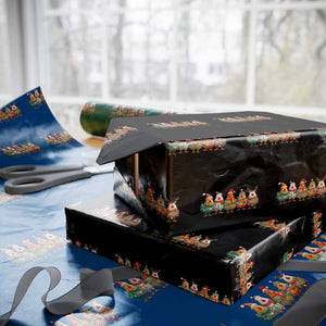 Funny Christmas Chicken Wrapping Paper Roll Funny Xmas Chickens Animals Farm Lover Gift TS10 Black Print Your Wear